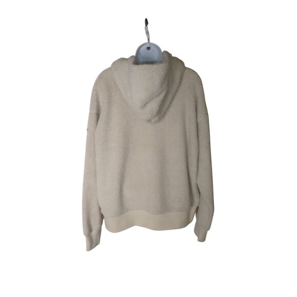 Burton Women's Lynx Full Zip Fleece Jacket L‎ Creme Brulee Snowboard Hooded - Picture 6 of 8